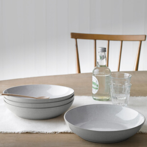 Denby Dove Grey 4 Piece Pasta Bowl Set